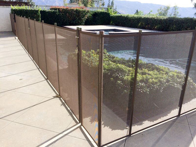 Mesh Pool Fence in a Residential Setting